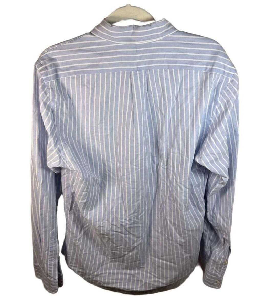 Ralph Lauren Slim Fit Blue And White Striped Button Down Shirt - Picture 6 of 9